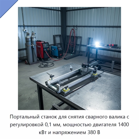 Портальный станок для снятия сварного валика с регулировкой 0,1 мм, мощностью двигателя 1400 кВт и напряжением 380 В