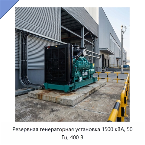Резервная генераторная установка 1500 кВА, 50 Гц, 400 В