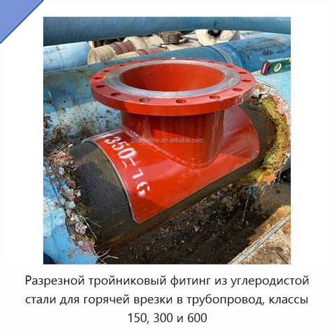 Разрезной тройниковый фитинг из углеродистой стали для горячей врезки в трубопровод, классы 150, 300 и 600