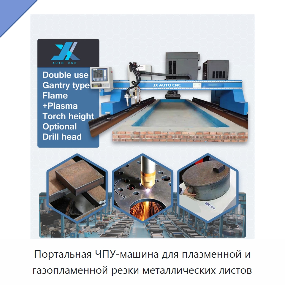 Портальная ЧПУ-машина для плазменной и газопламенной резки металлических листов — Металлорежущие станки