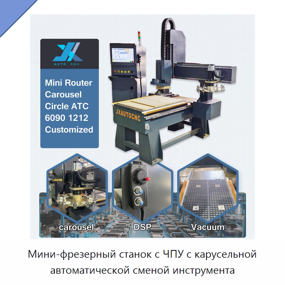 Мини-фрезерный станок с ЧПУ с карусельной автоматической сменой инструмента — Фрезерные станки по дереву