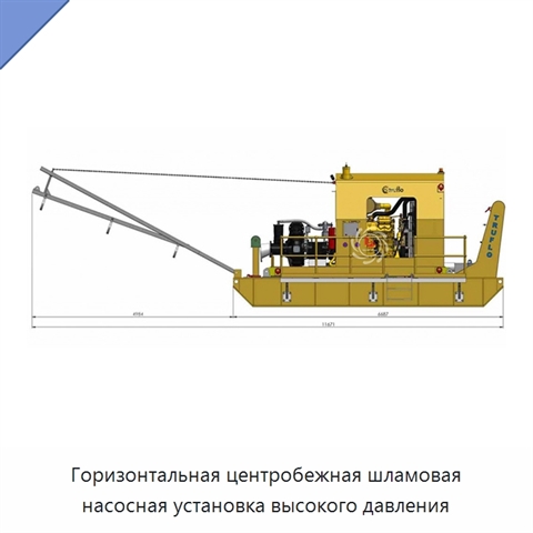 Горизонтальная центробежная шламовая насосная установка высокого давления