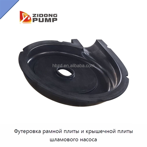 Футеровка рамной плиты и крышечной плиты шламового насоса