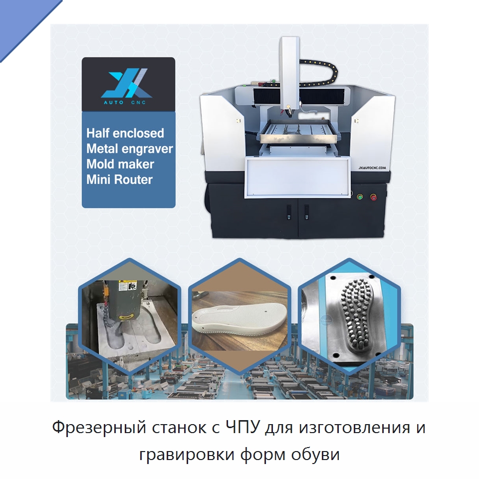 Фрезерный станок с ЧПУ для изготовления и гравировки форм обуви — Гравировальные станки по металлу
