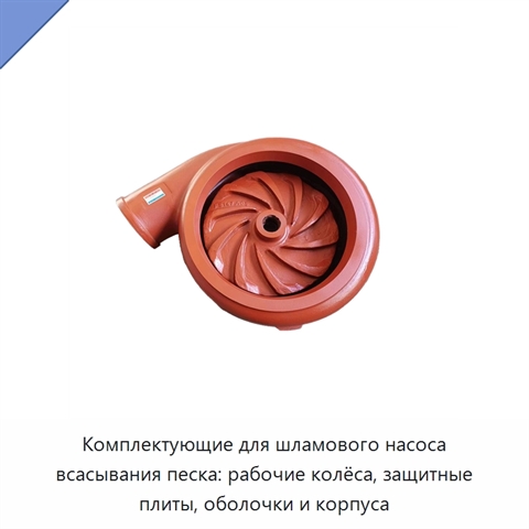 Комплектующие для шламового насоса всасывания песка: рабочие колёса, защитные плиты, оболочки и корпуса