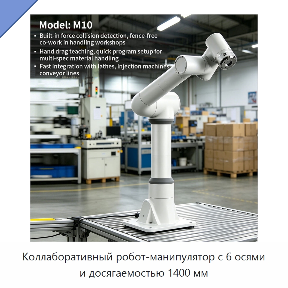 Коллаборативный робот-манипулятор с 6 осями и досягаемостью 1400 мм — Коллаборативные роботы