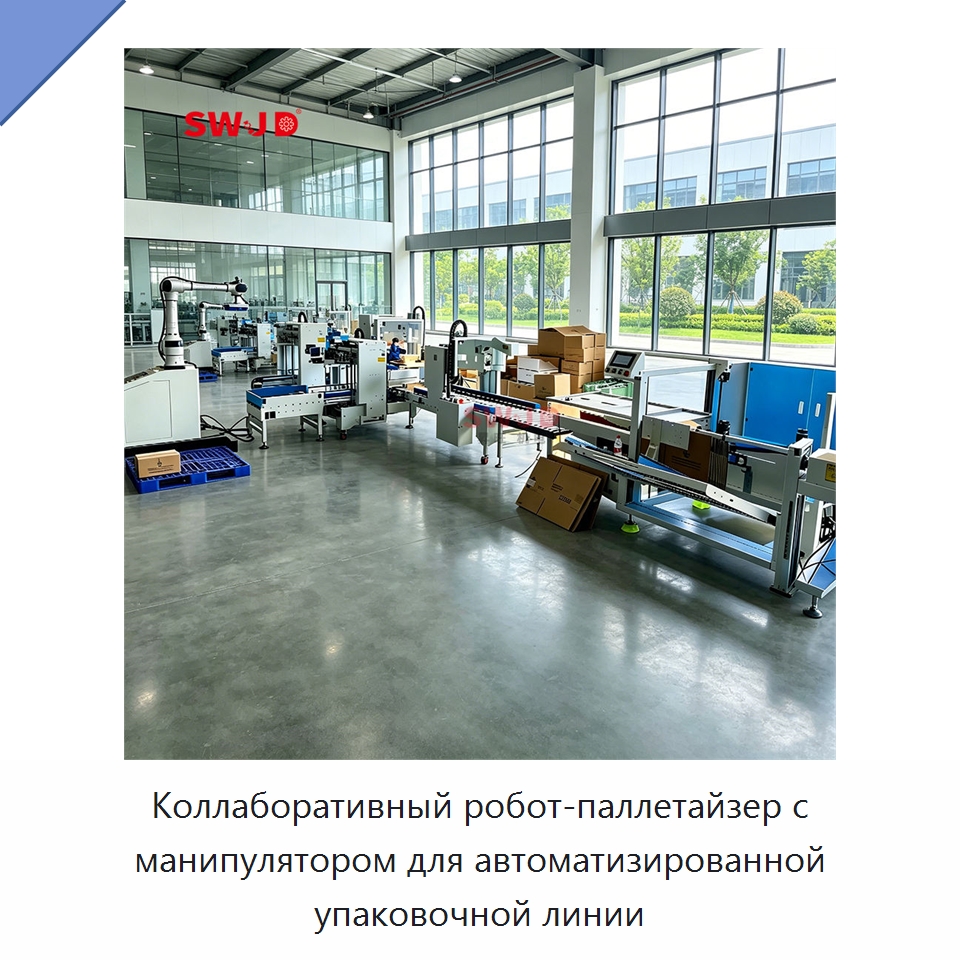 Коллаборативный робот-паллетайзер с манипулятором для автоматизированной упаковочной линии — Коллаборативные роботы