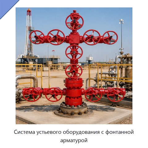 Система устьевого оборудования с фонтанной арматурой