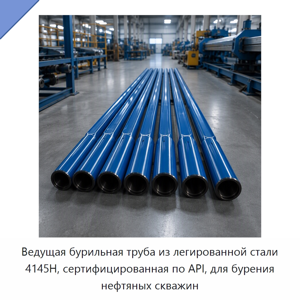 Ведущая бурильная труба из легированной стали 4145H, сертифицированная по API, для бурения нефтяных скважин — Нефтепромысловое оборудование