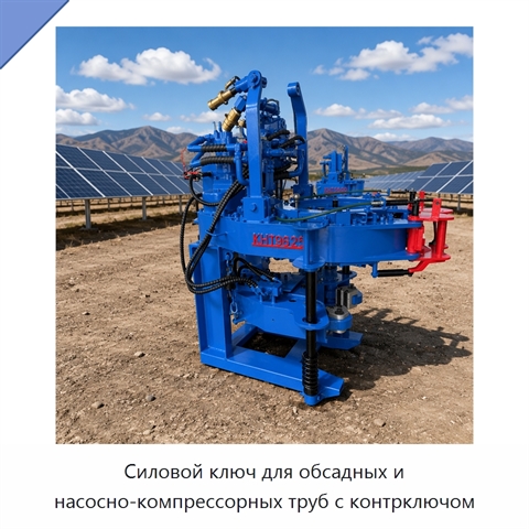 Силовой ключ для обсадных и насосно-компрессорных труб с контрключом