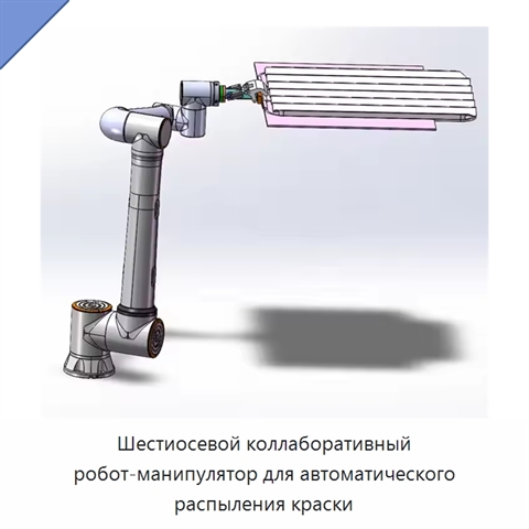 Шестиосевой коллаборативный робот-манипулятор для автоматического распыления краски