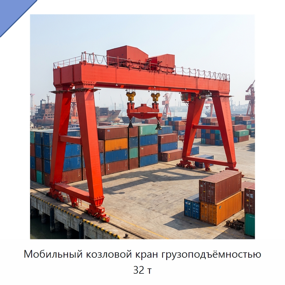 Мобильный козловой кран грузоподъёмностью 32 т — Краны