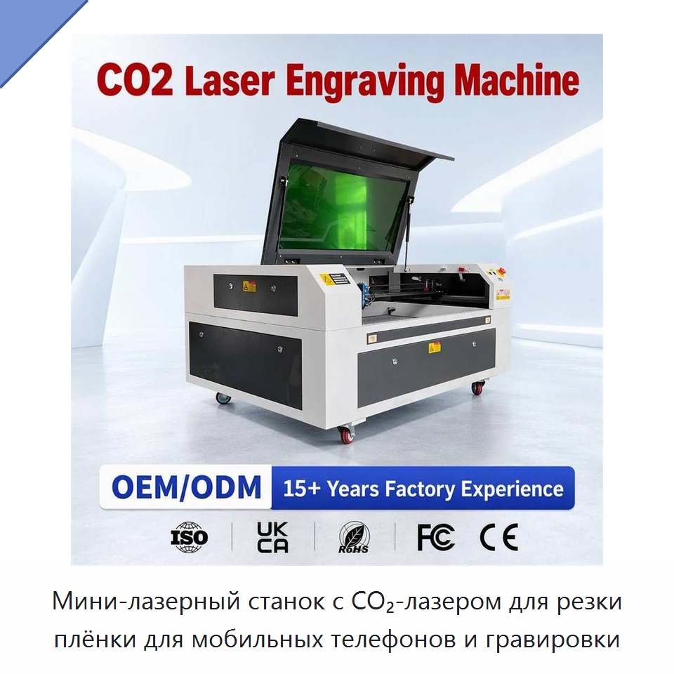 Мини-лазерный станок с CO₂-лазером для резки плёнки для мобильных телефонов и гравировки — Лазерные гравировальные станки