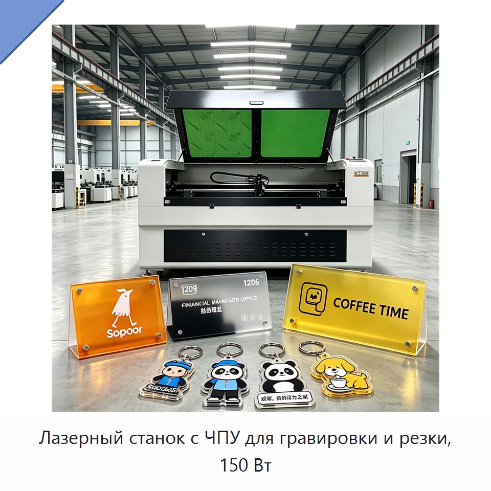 Лазерный станок с ЧПУ для гравировки и резки, 150 Вт — Лазерные гравировальные станки