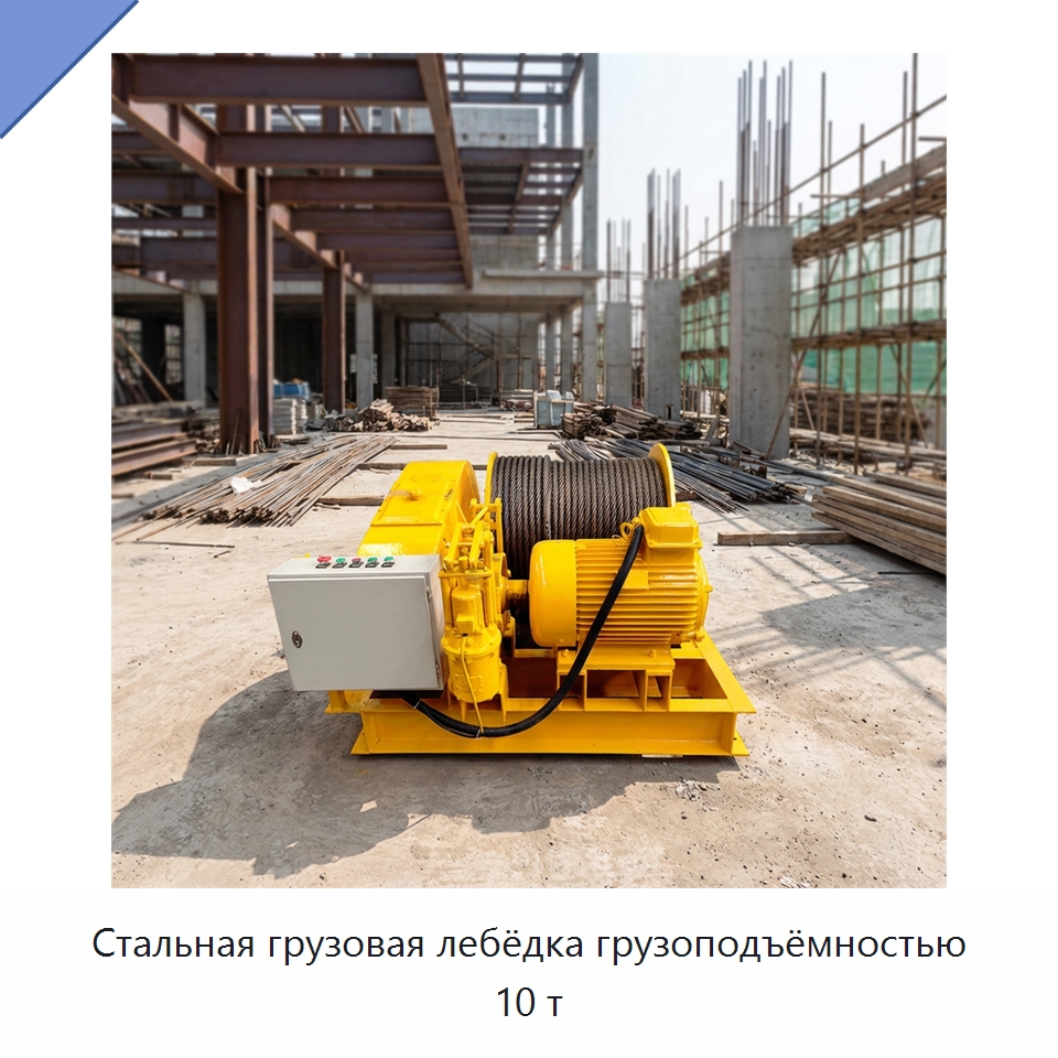 Стальная грузовая лебёдка грузоподъёмностью 10 т — Электролебедки