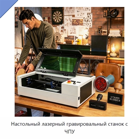 Настольный лазерный гравировальный станок с ЧПУ