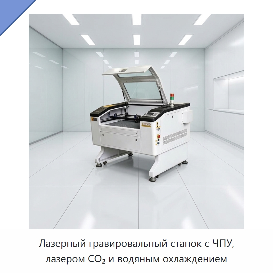 Лазерный гравировальный станок с ЧПУ, лазером CO₂ и водяным охлаждением — Лазерные гравировальные станки