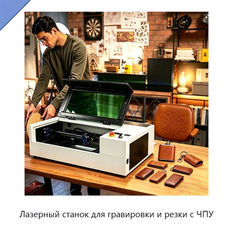 Лазерный станок для гравировки и резки с ЧПУ