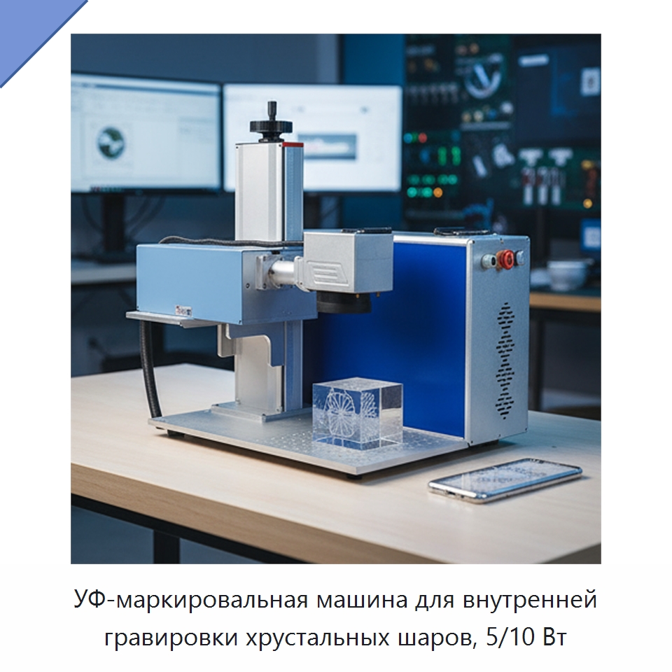 УФ-маркировальная машина для внутренней гравировки хрустальных шаров, 5/10 Вт — Лазерные маркировочные станки