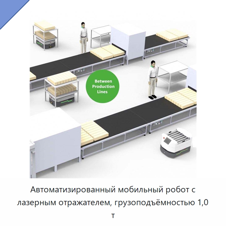 Автоматизированный мобильный робот с лазерным отражателем, грузоподъёмностью 1,0 т — Вилочные погрузчики