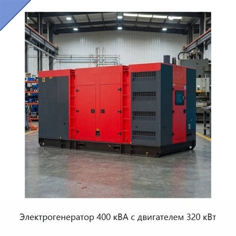 Электрогенератор 400 кВА с двигателем 320 кВт