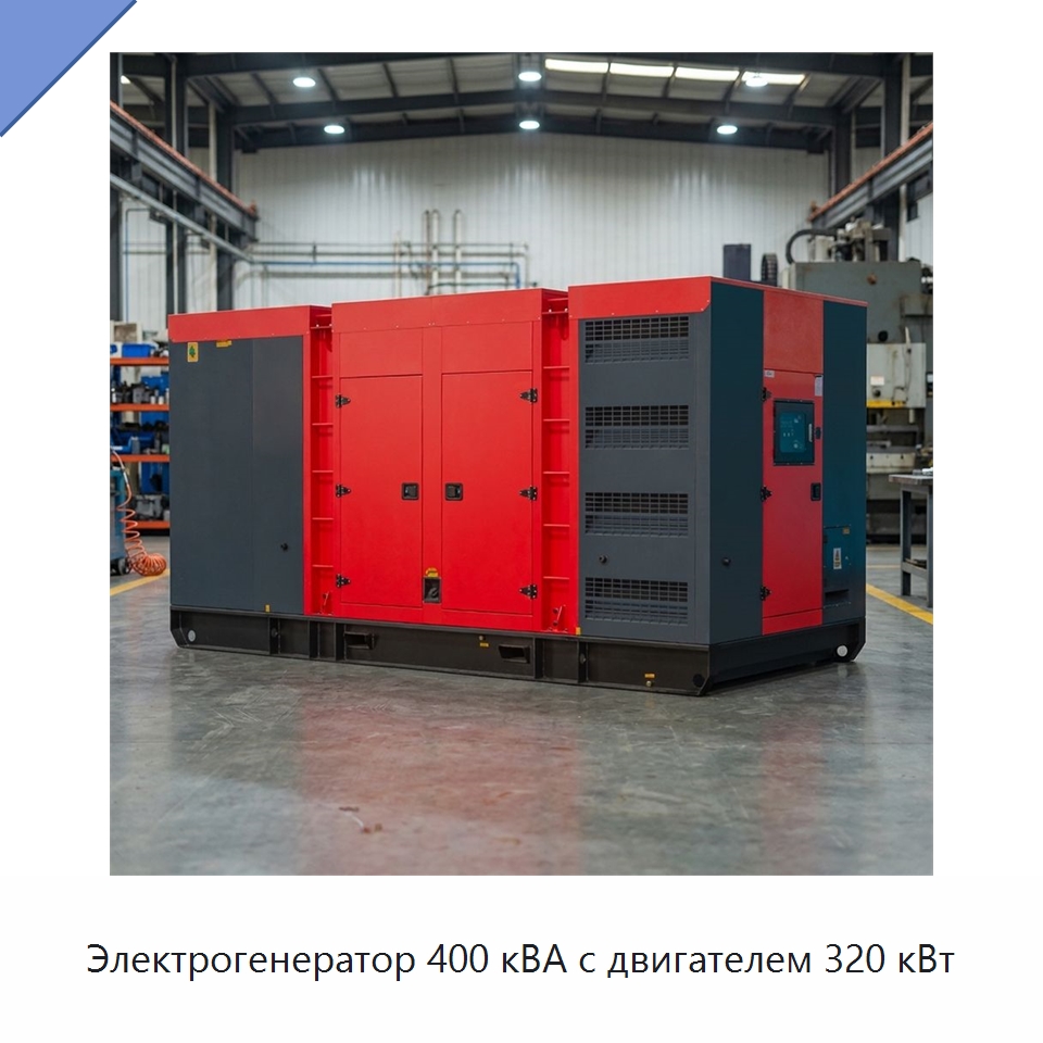 Электрогенератор 400 кВА с двигателем 320 кВт — Дизельные генераторы