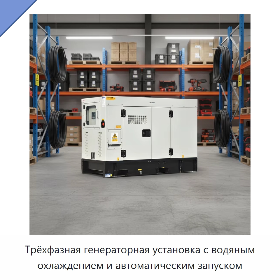 Трёхфазная генераторная установка с водяным охлаждением и автоматическим запуском — Дизельные генераторы