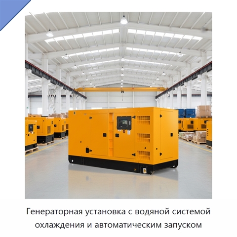 Генераторная установка с водяной системой охлаждения и автоматическим запуском