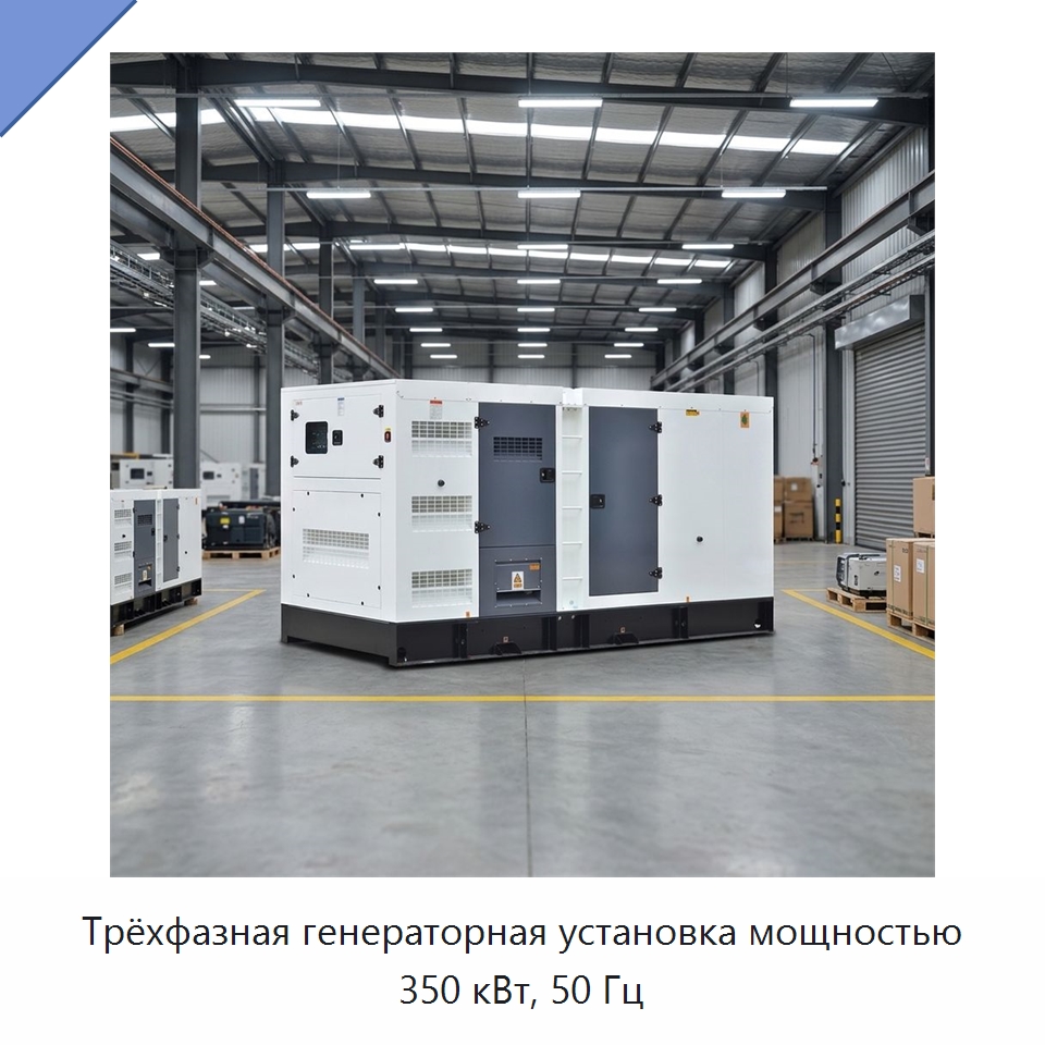 Трёхфазная генераторная установка мощностью 350 кВт, 50 Гц — Дизельные генераторы
