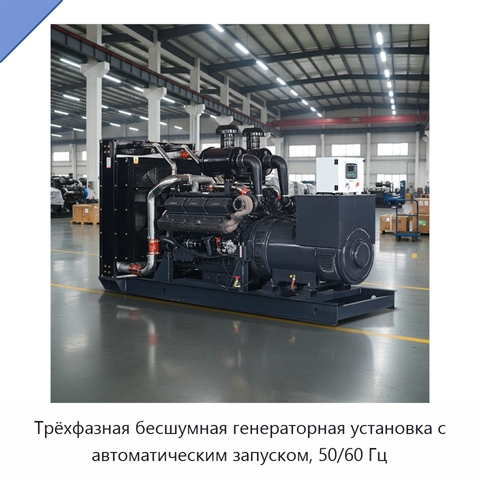 Трёхфазная бесшумная генераторная установка с автоматическим запуском, 50/60 Гц