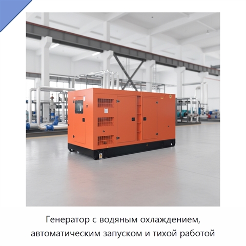 Генератор с водяным охлаждением, автоматическим запуском и тихой работой