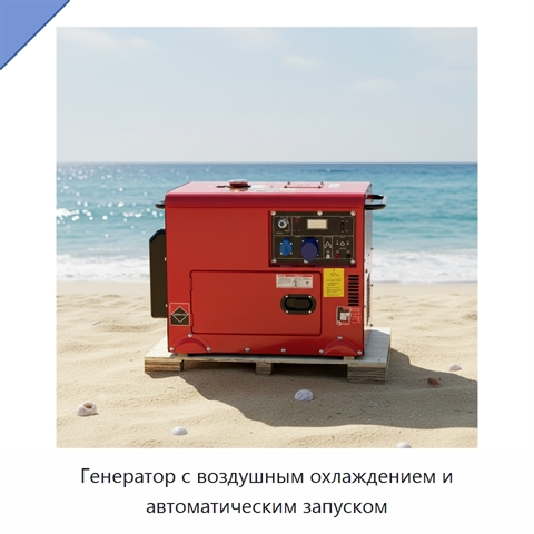 Генератор с воздушным охлаждением и автоматическим запуском