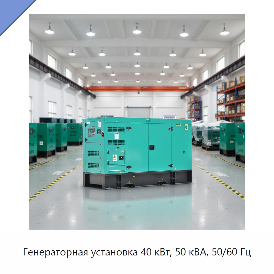Генераторная установка 40 кВт, 50 кВА, 50/60 Гц — Дизельные генераторы