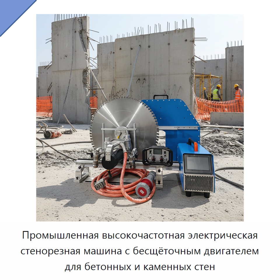 Промышленная высокочастотная электрическая стенорезная машина с бесщёточным двигателем для бетонных и каменных стен — Дорожная техника