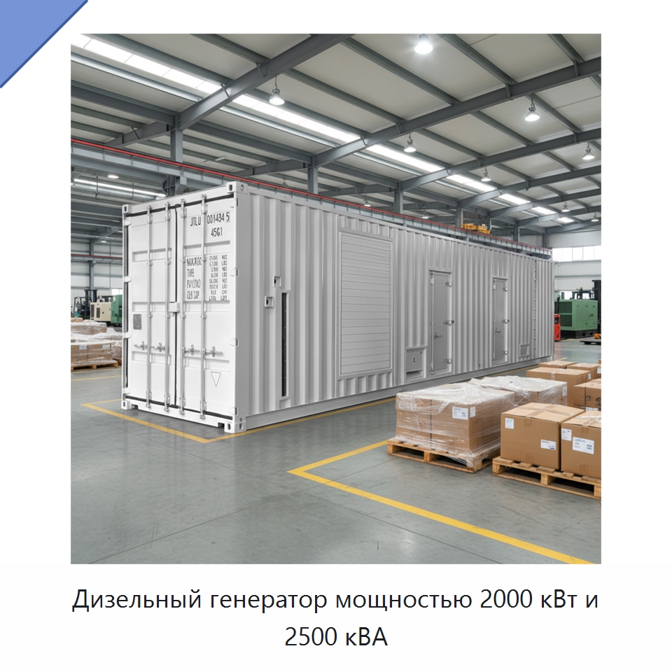 Дизельный генератор мощностью 2000 кВт и 2500 кВА — Дизельные генераторы