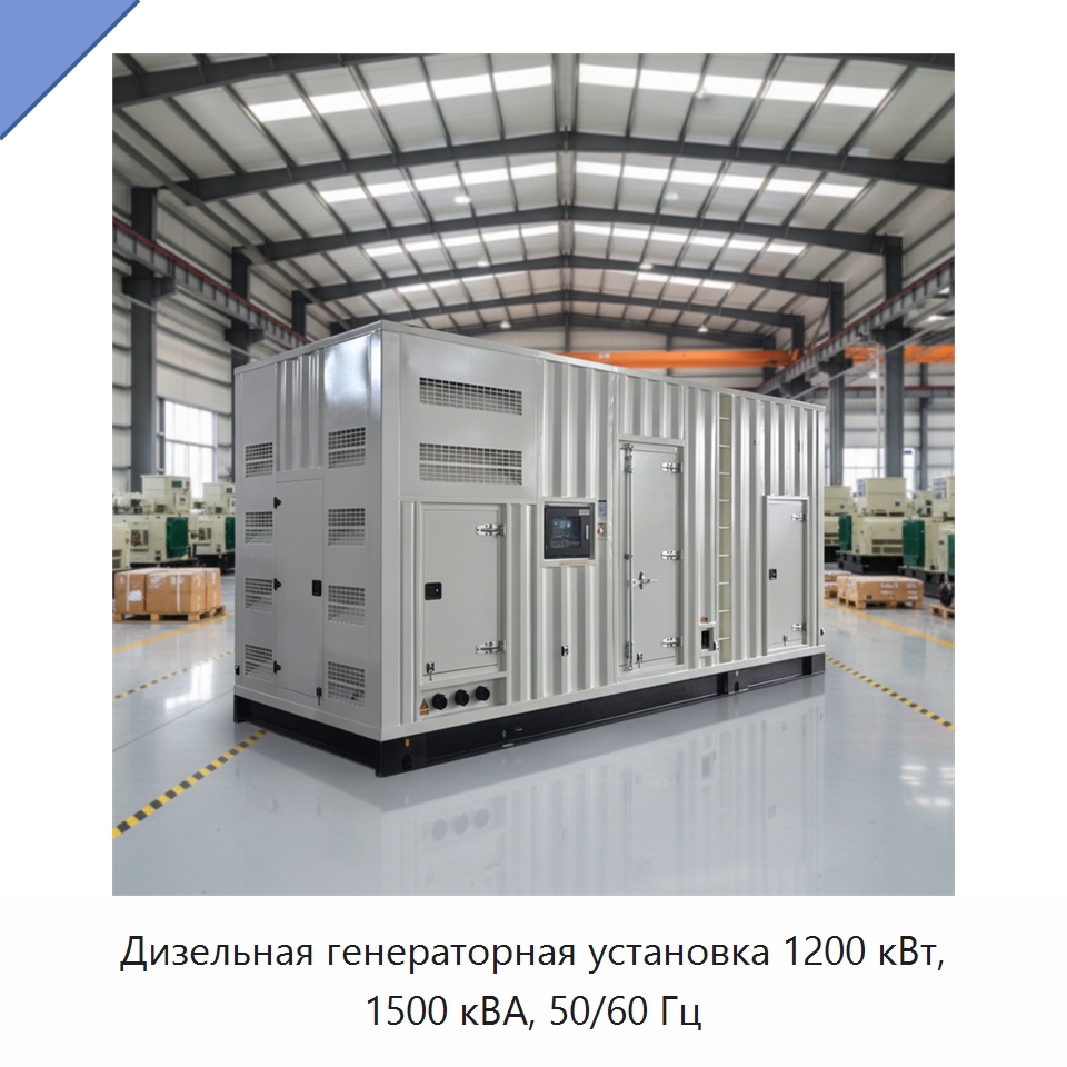 Дизельная генераторная установка 1200 кВт, 1500 кВА, 50/60 Гц — Дизельные генераторы