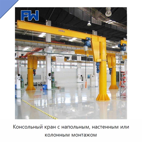 Консольный кран с напольным, настенным или колонным монтажом
