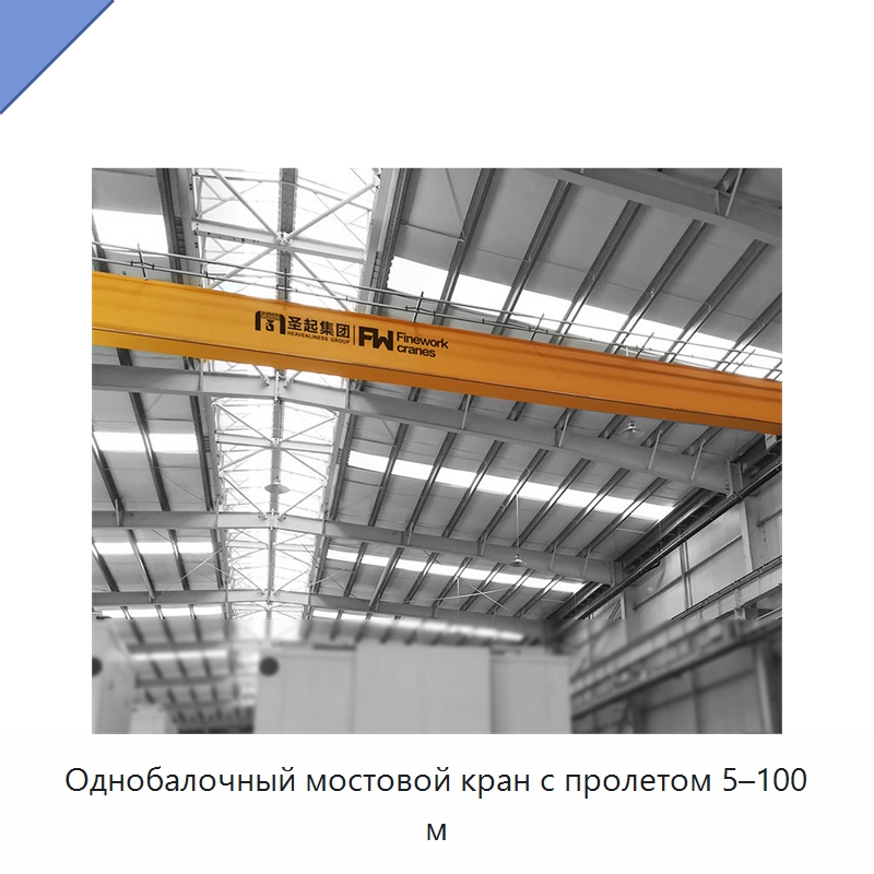 Однобалочный мостовой кран с пролетом 5–100 м — Краны