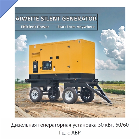 Дизельная генераторная установка 30 кВт, 50/60 Гц, с АВР