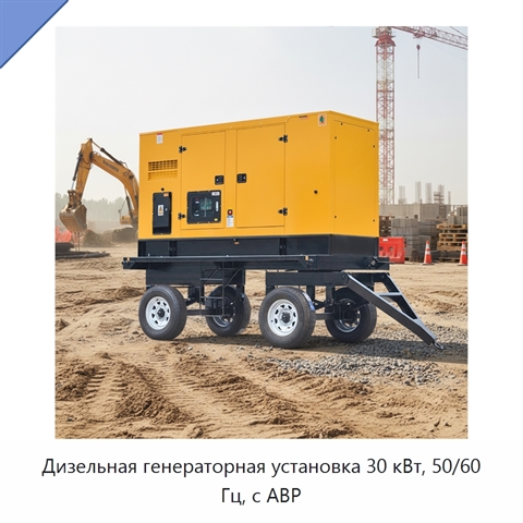 Дизельная генераторная установка 30 кВт, 50/60 Гц, с АВР