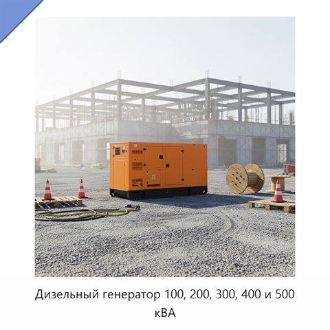Дизельный генератор 100, 200, 300, 400 и 500 кВА