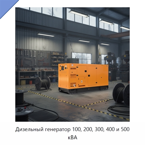 Дизельный генератор 100, 200, 300, 400 и 500 кВА