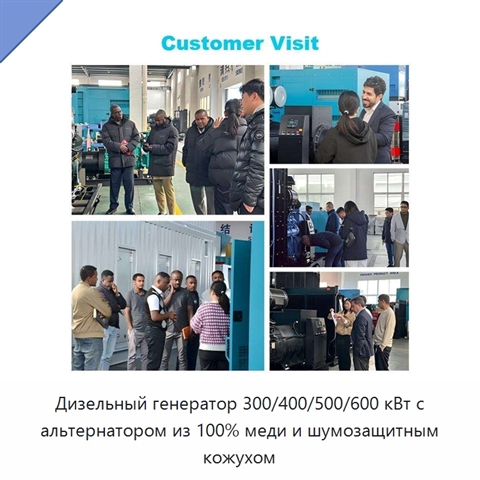 Дизельный генератор 300/400/500/600 кВт с альтернатором из 100% меди и шумозащитным кожухом