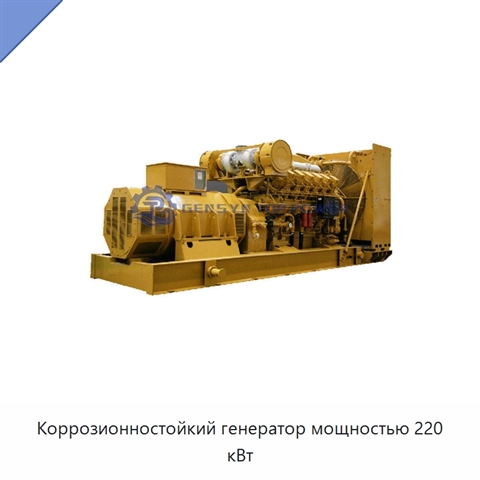 Коррозионностойкий генератор мощностью 220 кВт