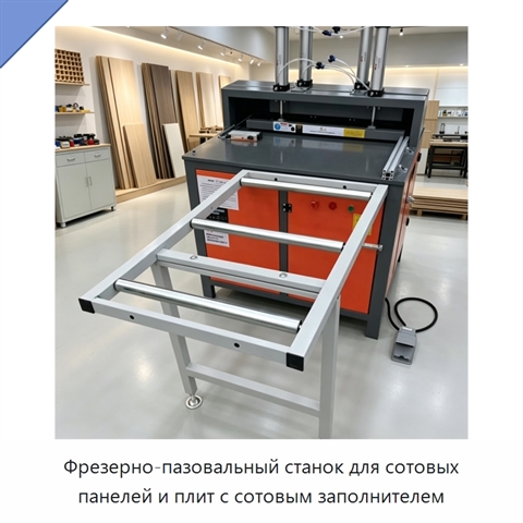 Фрезерно-пазовальный станок для сотовых панелей и плит с сотовым заполнителем