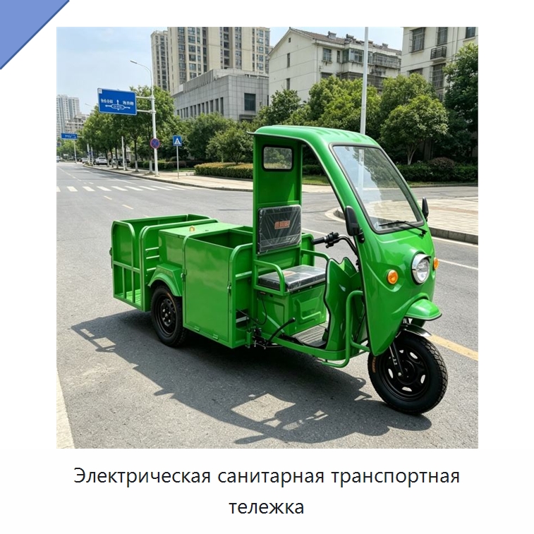 Электрическая санитарная транспортная тележка — Коммунальная техника