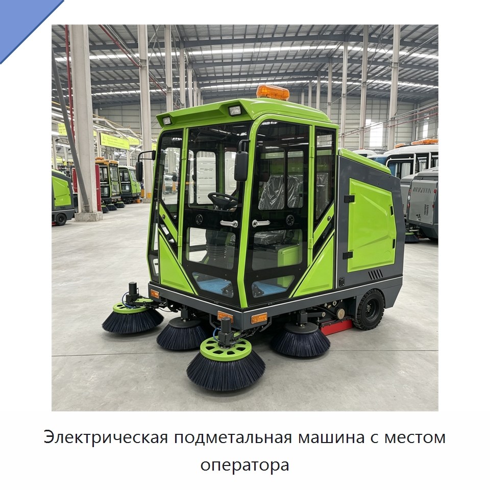 Электрическая подметальная машина с местом оператора — Подметальные машины
