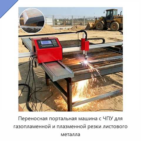 Переносная портальная машина с ЧПУ для газопламенной и плазменной резки листового металла