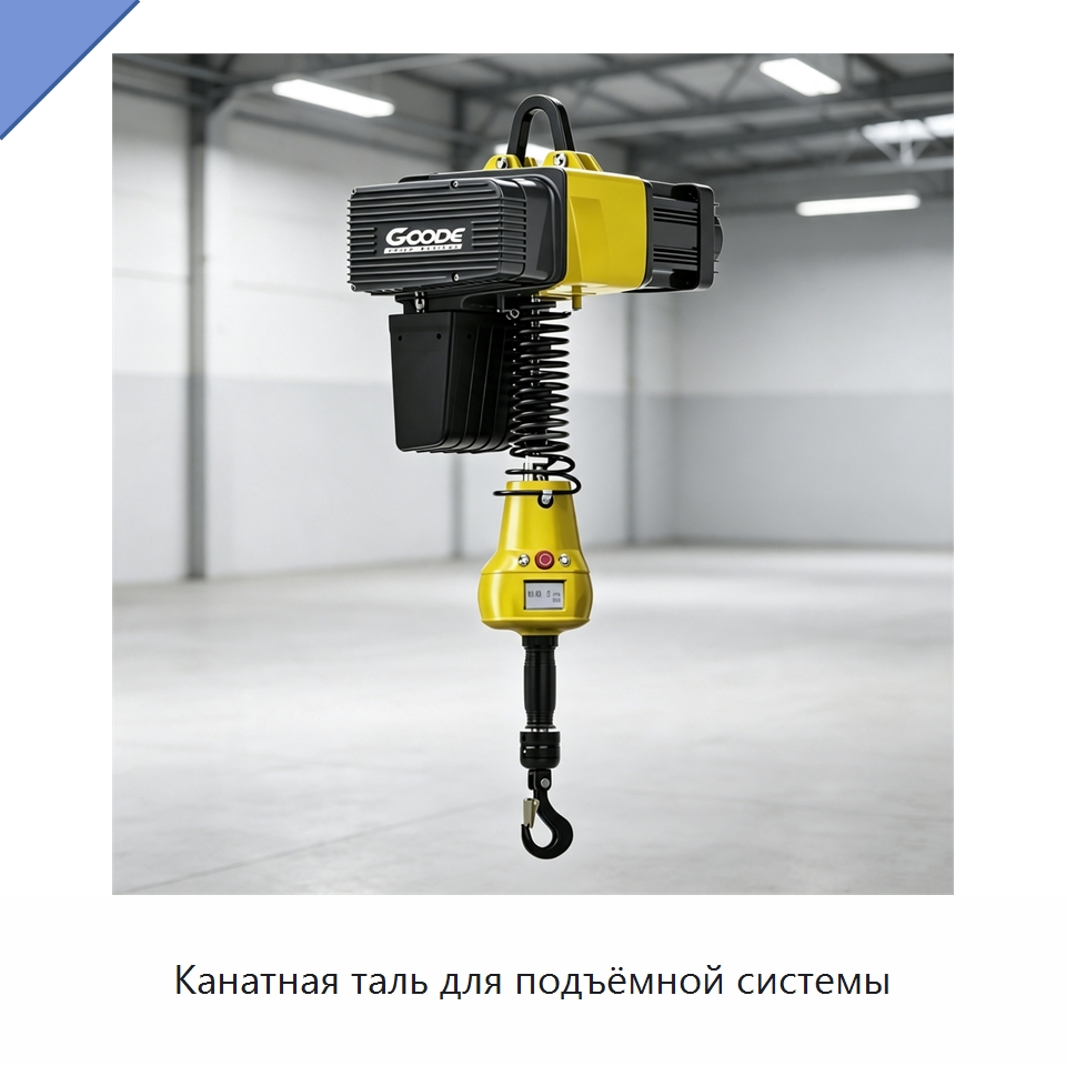 Канатная таль для подъёмной системы — Электротали
