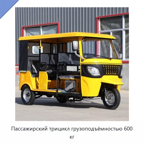 Пассажирский трицикл грузоподъёмностью 600 кг